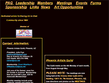 Tablet Screenshot of phoenixartistsguild.com